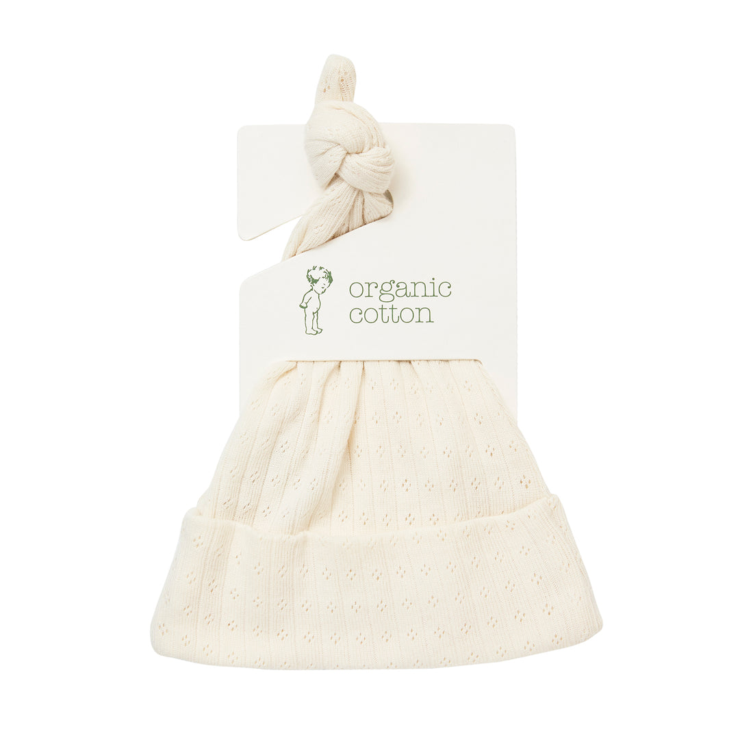 Nature Baby Pointelle Knotted Beanie