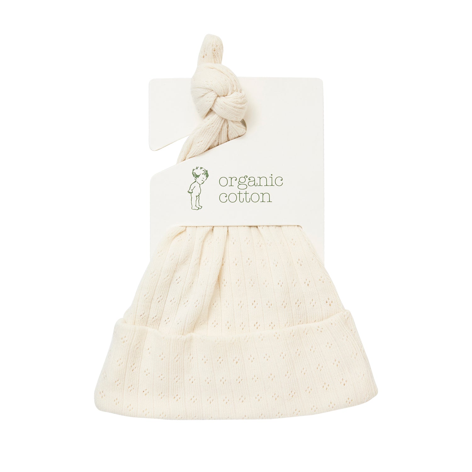 Nature Baby Pointelle Knotted Beanie