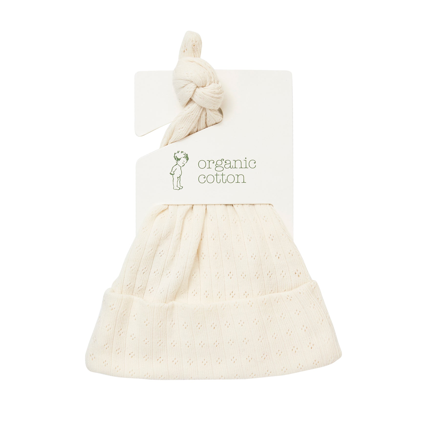 Nature Baby Pointelle Knotted Beanie